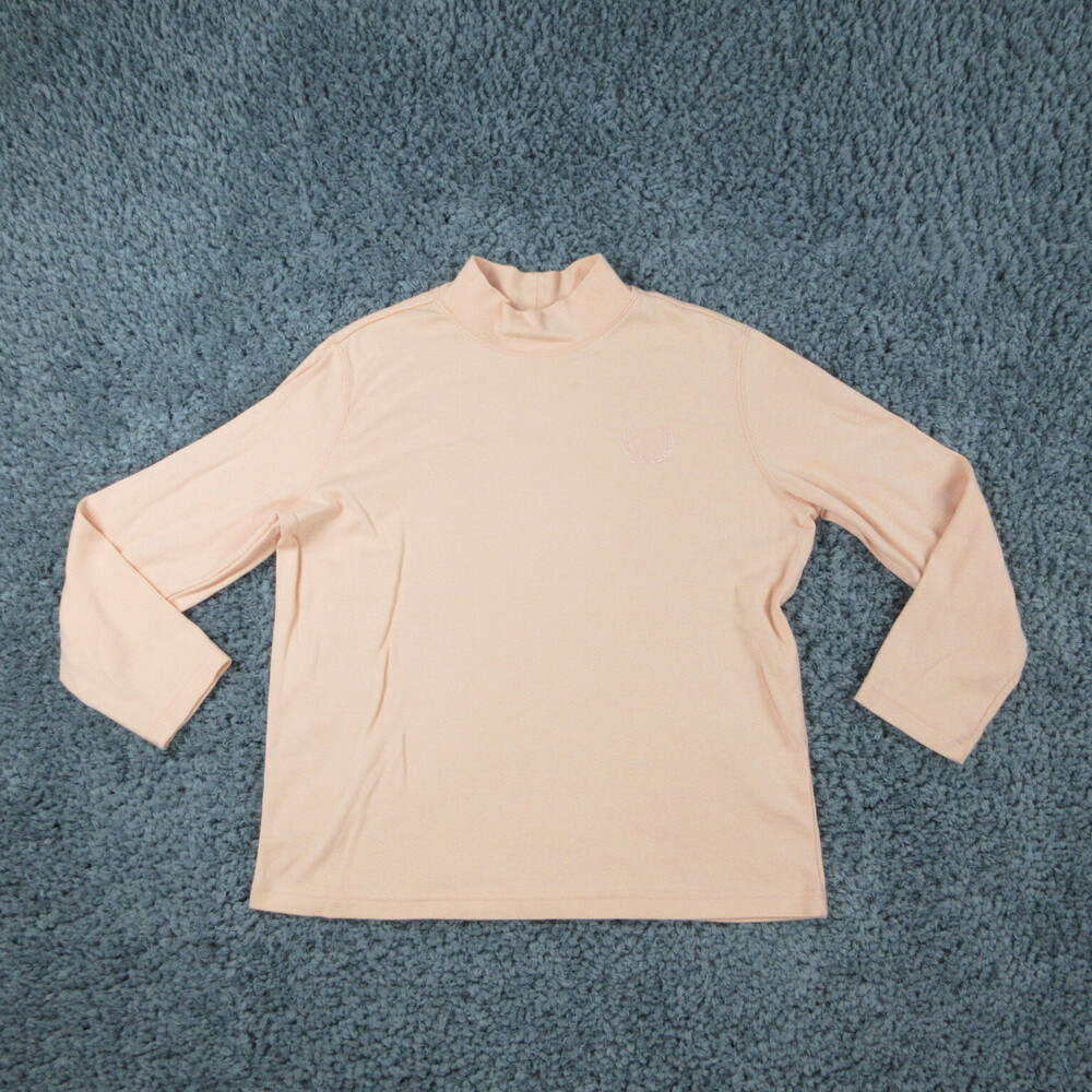 Blair Shirt Womens Large Orange Peach Long Sleeve